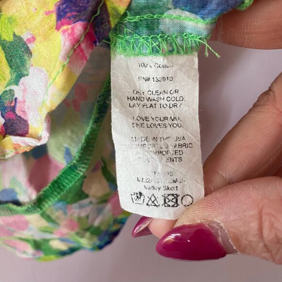 Show Me Your Mumu Women's size Small Colorful Floral Spring Wrap Skirt Skort - Picture 10 of 10